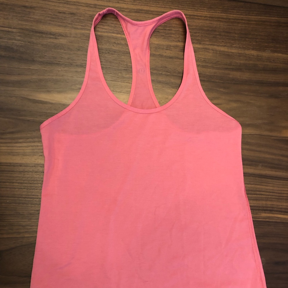 Lululemon pink tech mesh singlet size 4